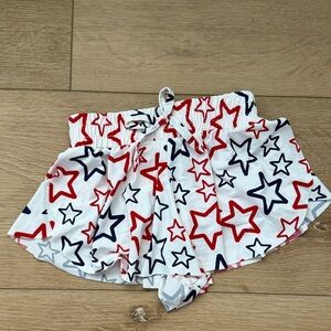 btween active Girls' White Star Print Skort - Red & Navy Stars